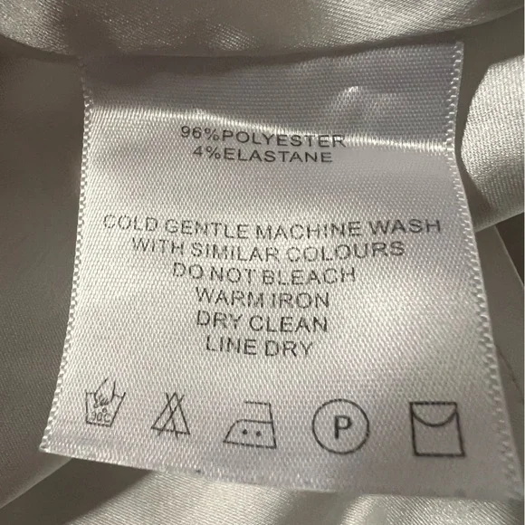 Maniere de Voir White Satiny Ruched Mini Dress 2 - Picture 5 of 9